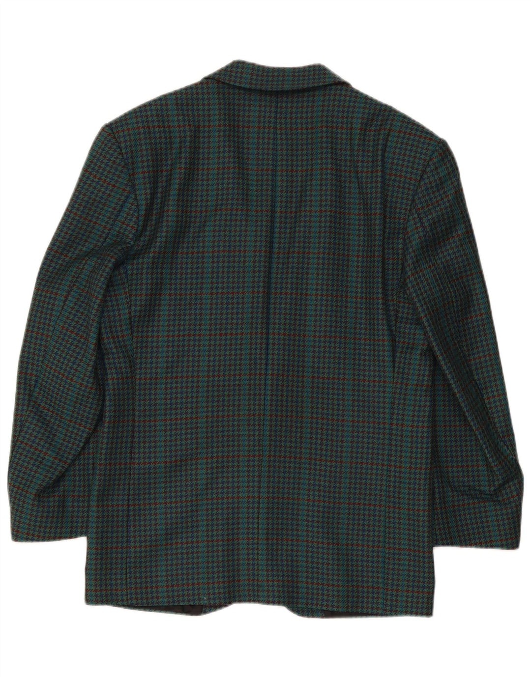 Vintage muška jakna sa 2 gumba IT 46 Mala zelena nova vuna s houndstooth