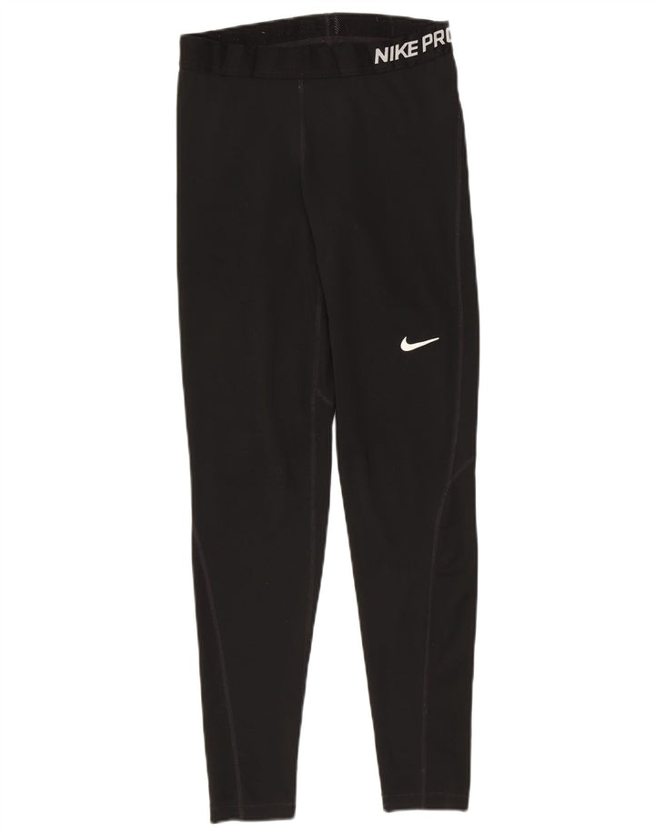Nike ženske Dri Fit grafičke tajice UK 12 srednje crne