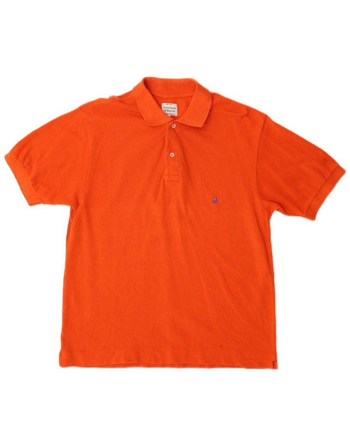 Benetton muška polo majica srednje narančaste pamučne boje