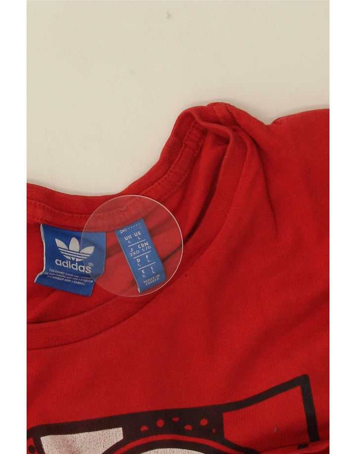 Adidas muška velika crvena majica s grafičkim motivima