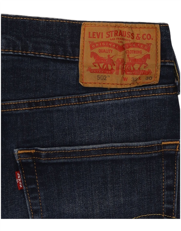 LEVI'S muške 502 sužene traperice W32 L28 plavi pamuk