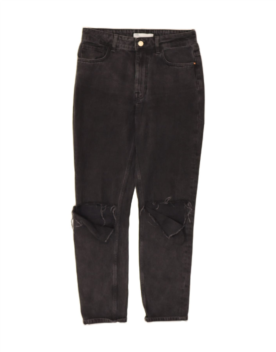ZARA Womens Distressed Slim Jeans EU 38 Small W28  L28 Grey Vintage Zara and Second-Hand Zara from Messina Hembry 