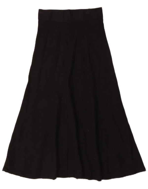 Marks & Spencer Womens High Waist A-Line Skirt UK 10 Small W26 Black