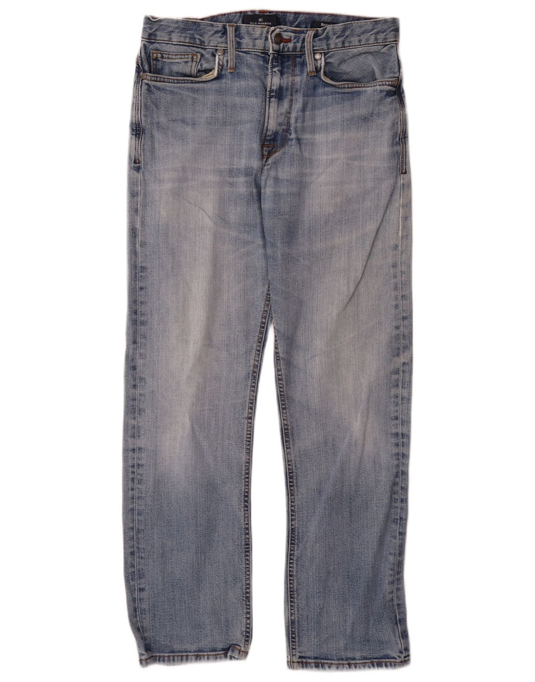 Marks & Spencer Mens Blue Harbor Regular Straight Jeans W30 L29 Pamuk