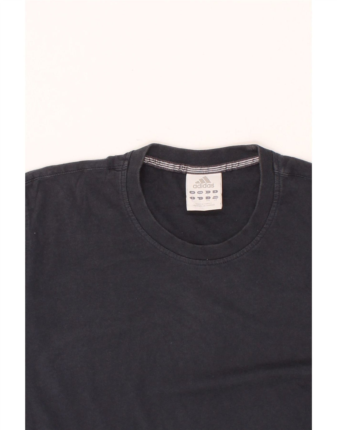 ADIDAS Mens T-Shirt Top Large Navy Blue Cotton Vintage Adidas and Second-Hand Adidas from Messina Hembry 