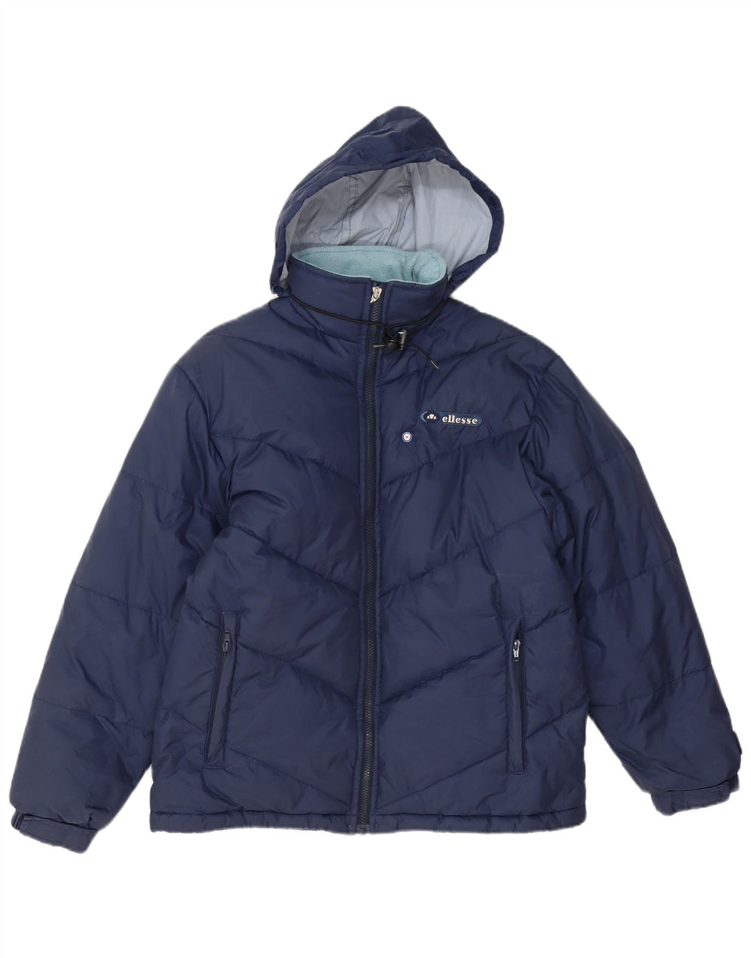 Ellesse ženska podstavljena jakna s kapuljačom UK 12 Medium tamnoplavi poliester