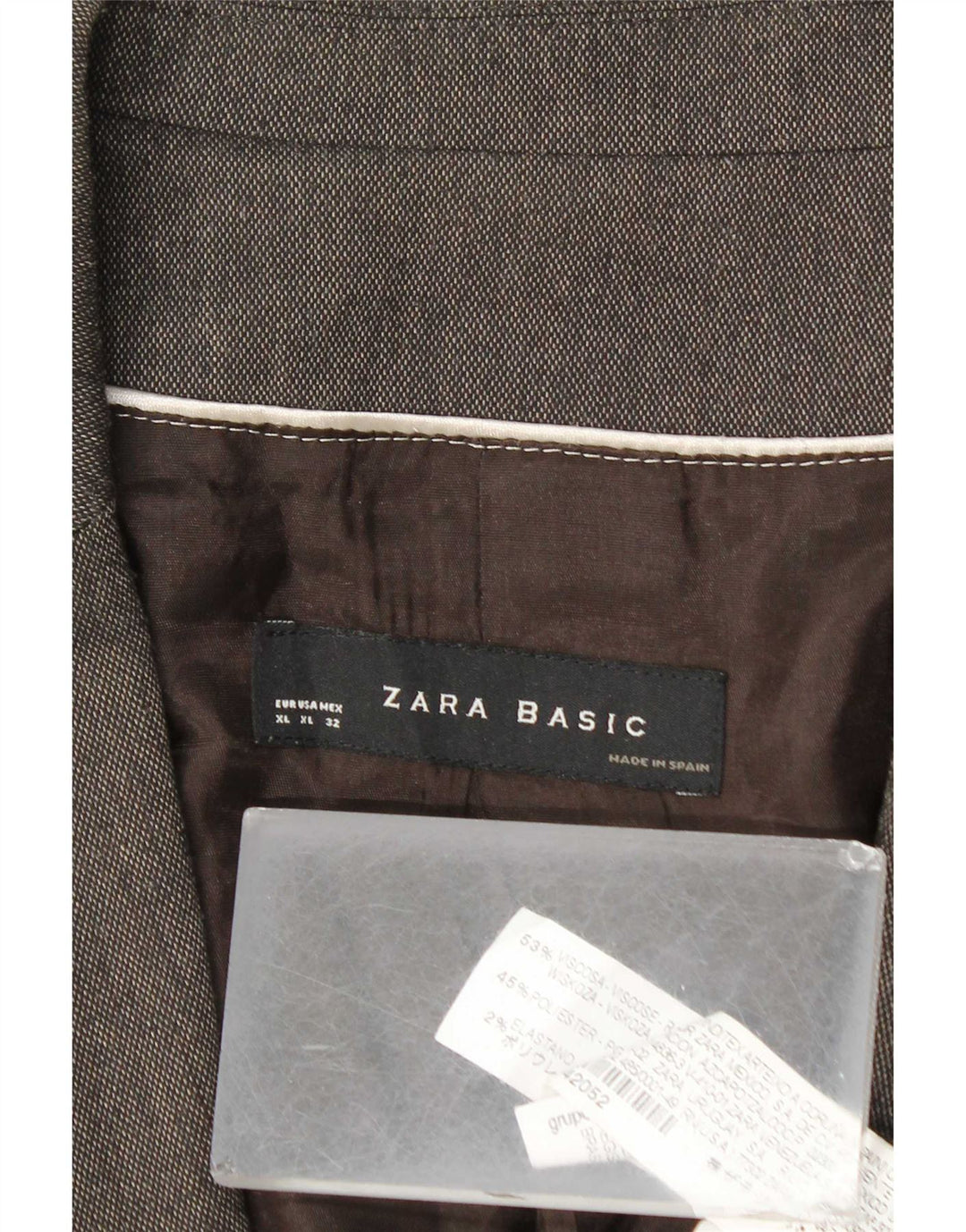 Zara ženski sako sa 1 gumbom UK 18 XL siva viskoza
