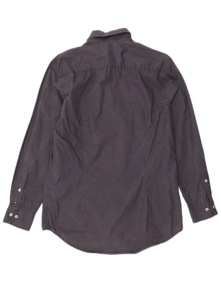 TOMMY HILFIGER Muška uska košulja srednjeg kroja, tamnoplavi pamuk na točkice