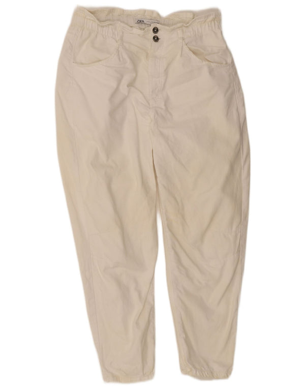 Zara ženske sužene traperice visokog struka EU 42 Large W32 L26 Bijele
