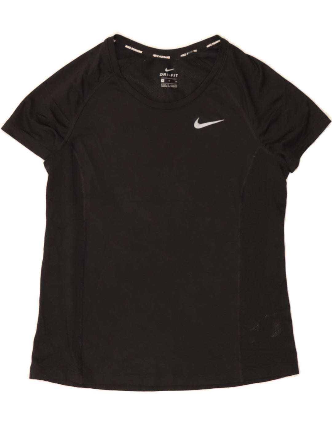 NIKE Womens Dri Fit T-Shirt Top UK 12 Medium Black Polyester Vintage Nike and Second-Hand Nike from Messina Hembry 