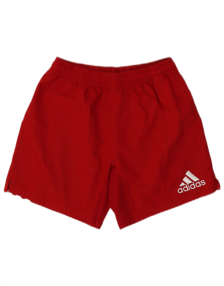 Adidas ženske kratke sportske hlače Climacool Graphic UK 8, mali crveni poliester