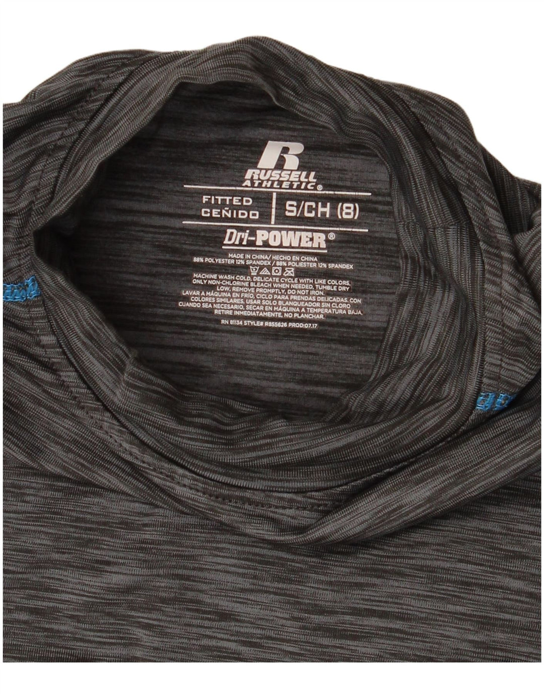 Russell atletska majica za dječake dugih rukava 7-8 godina male sive fleke