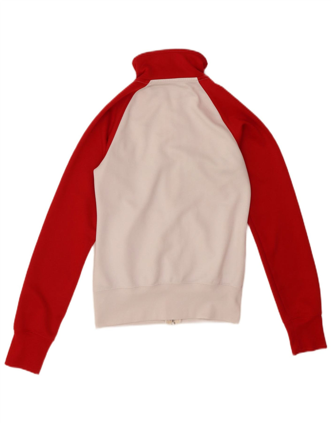 NIKE Womens Tracksuit Top Jacket UK 6 XS White Colourblock Polyester