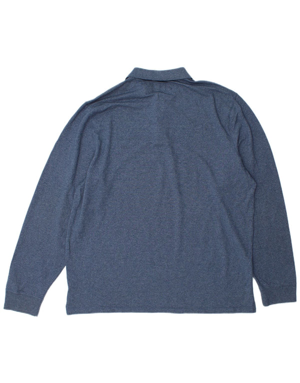 Abercrombie & Fitch muška polo majica dugih rukava 2XL plavi pamuk