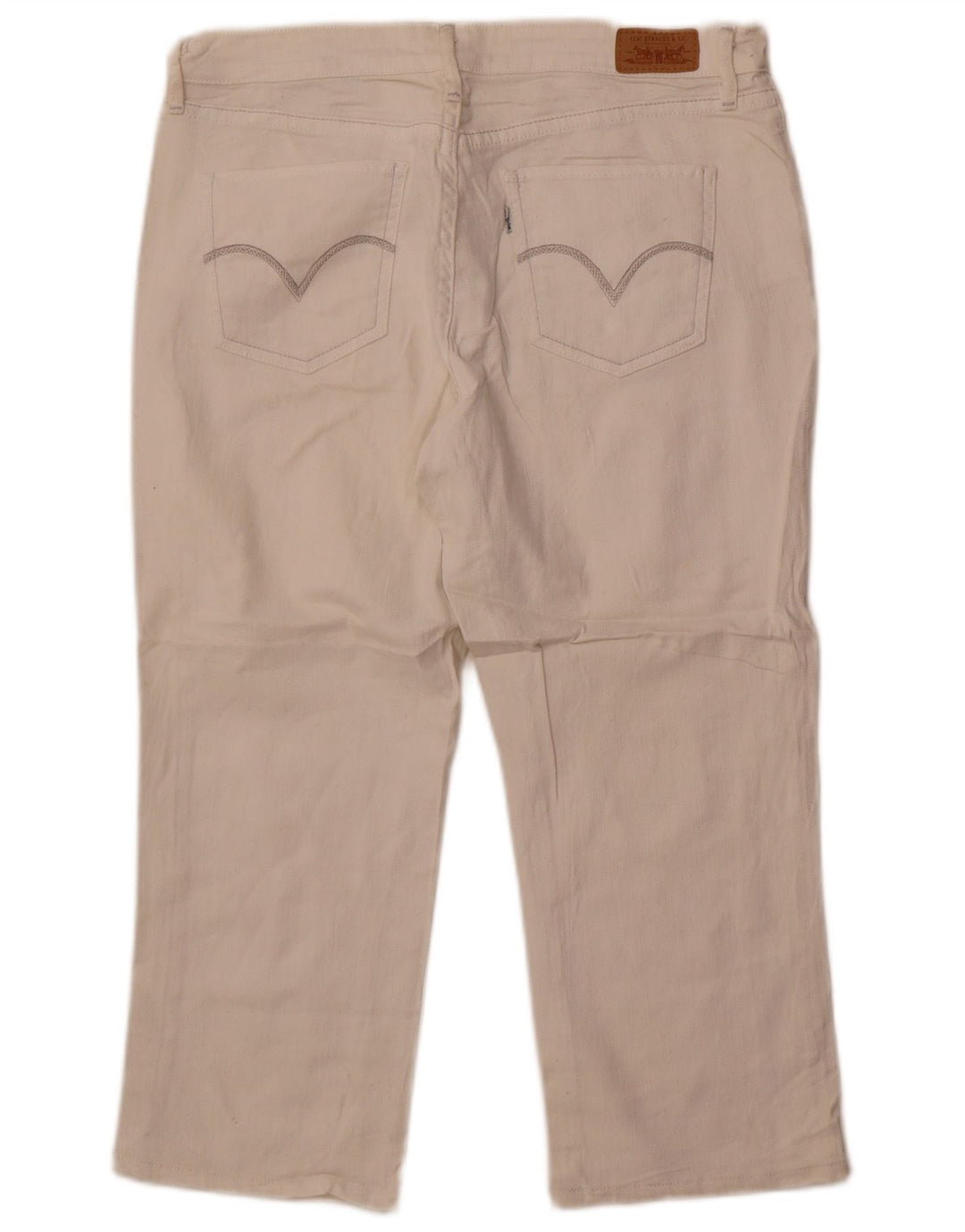 Levi's ženske Capri traperice US 12 Large W32 L22 Bijeli pamuk