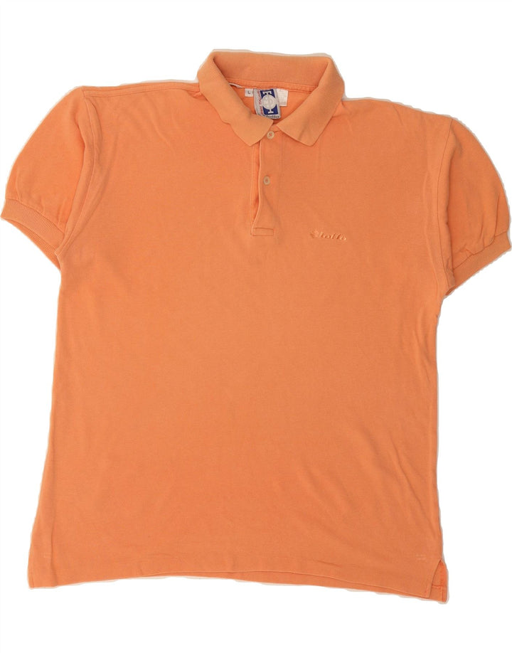 LOTTO Mens Polo Shirt Large Orange Cotton Vintage Lotto and Second-Hand Lotto from Messina Hembry 