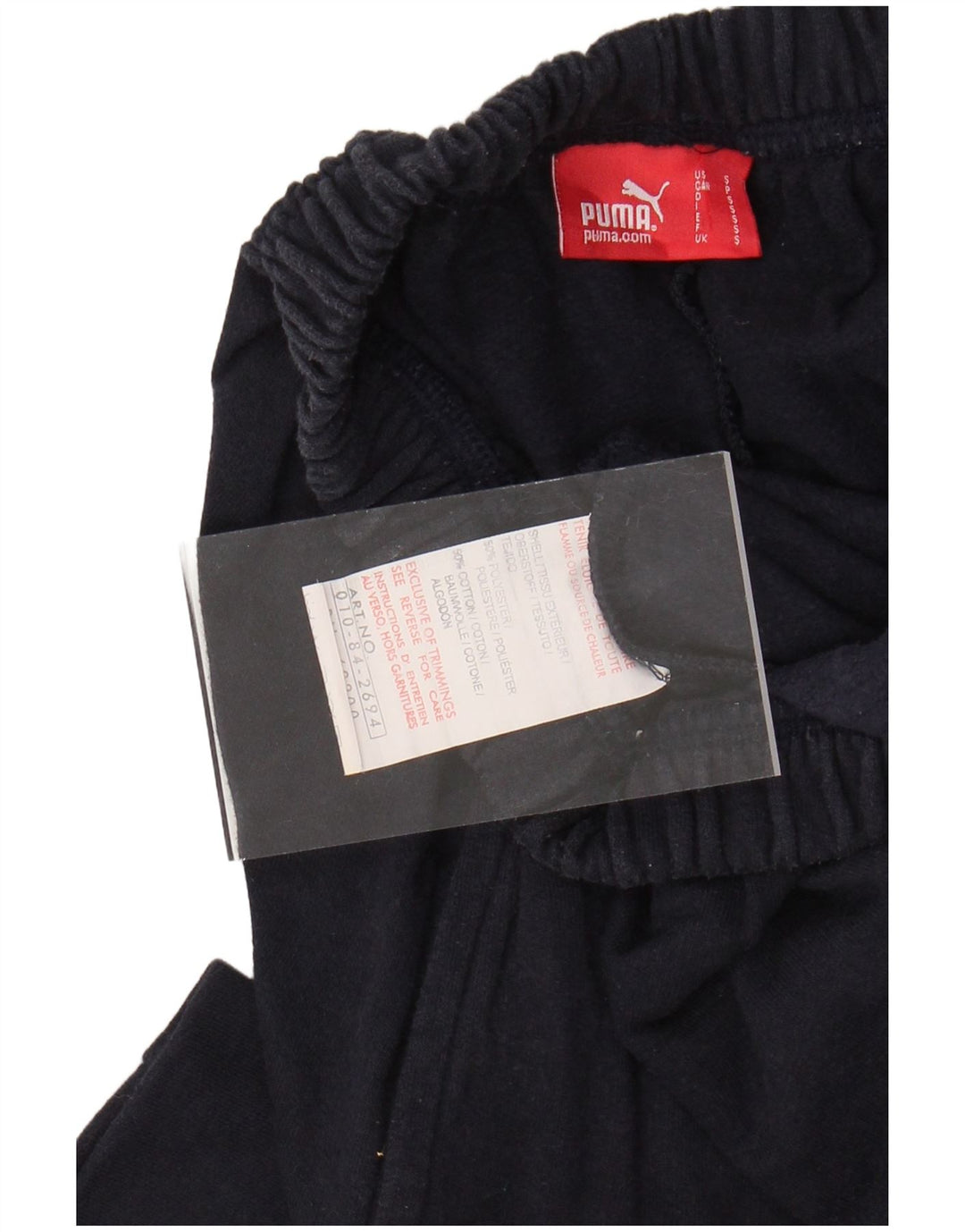 PUMA Ženske trenirke Hlače UK 8 Male tamnoplave pamučne