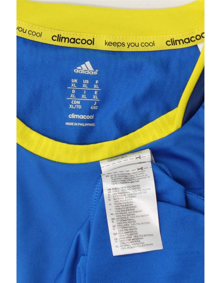 Adidas muška majica kratkih rukava Climacool XL plava poliesterska boja