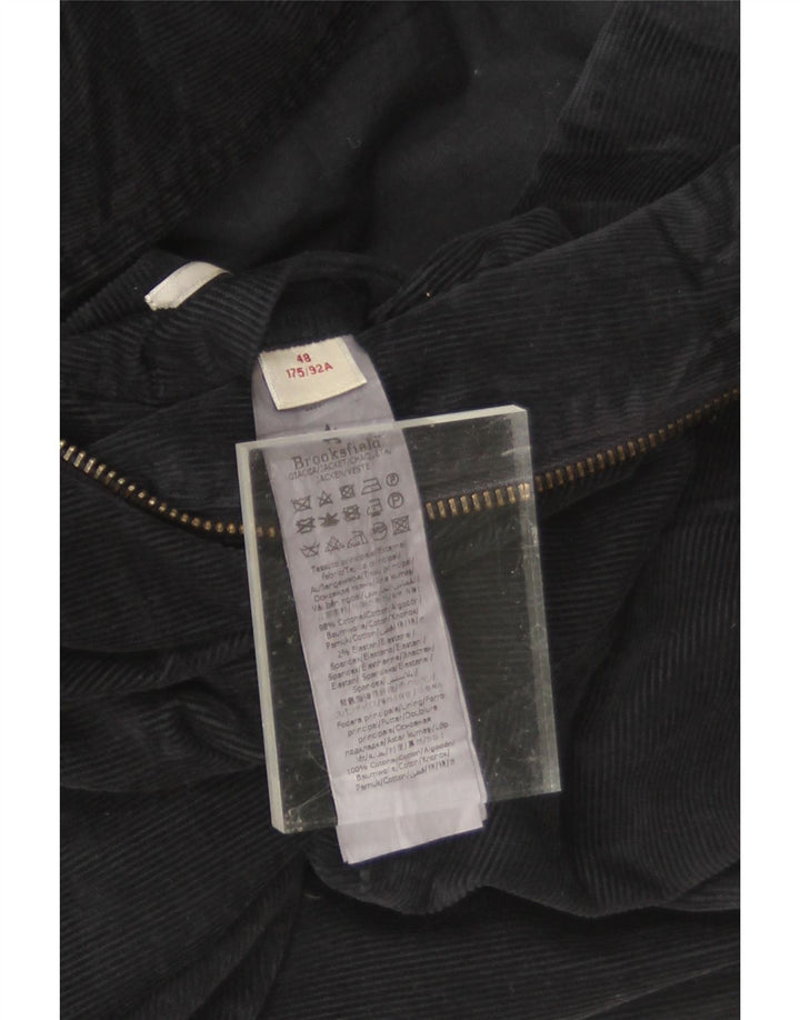 BROOKSFIELD Womens Corduroy Jacket IT 48 XL Navy Blue Cotton Vintage Brooksfield and Second-Hand Brooksfield from Messina Hembry 