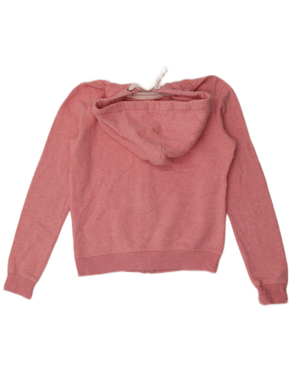 Jack Wills Ženski pulover s kapuljačom s patentnim zatvaračem UK 10 Mali ružičasti flekasti pamuk