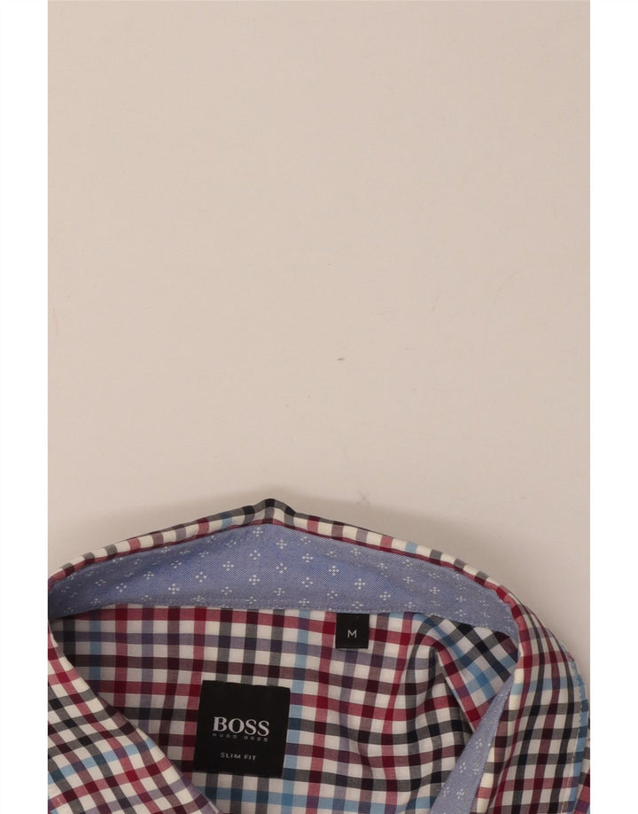 HUGO BOSS Muška uska košulja Srednji raznobojni gingham pamuk