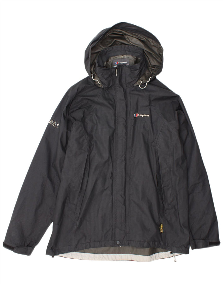 Berghaus ženska kišna jakna s kapuljačom UK 14 Veliki sivi najlon