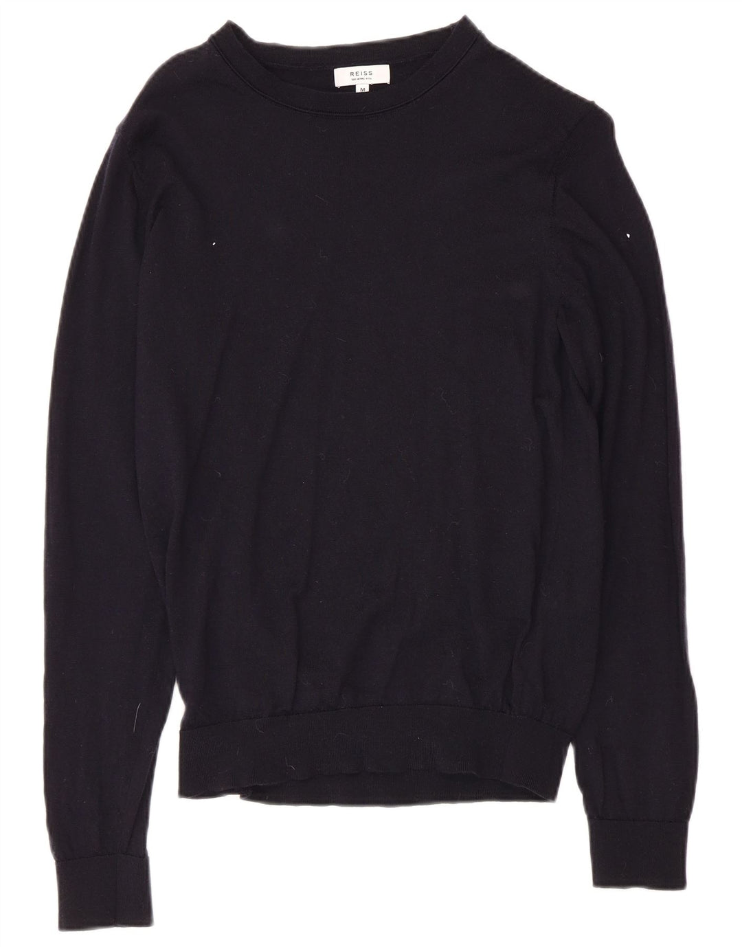 REISS ženski džemper s veznim izrezom UK 12 Srednje tamnoplava vuna