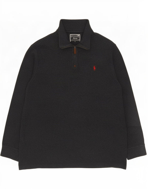 Polo Ralph Lauren muška majica s izrezom s patentnim zatvaračem XL sivi pamuk