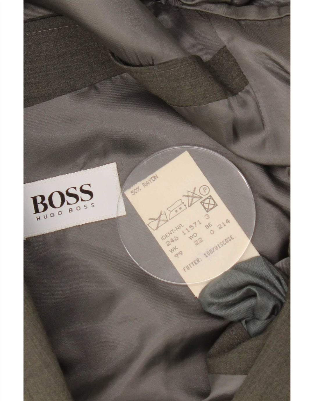 Hugo Boss muška jakna s dvostrukim kopčanjem EU 54 2XL siva vuna