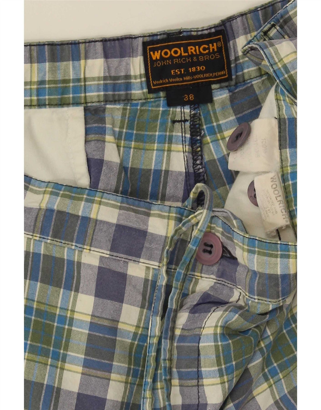 Woolrich Mens Regular Chino kratke hlače W38 XL Šareni karirani pamuk