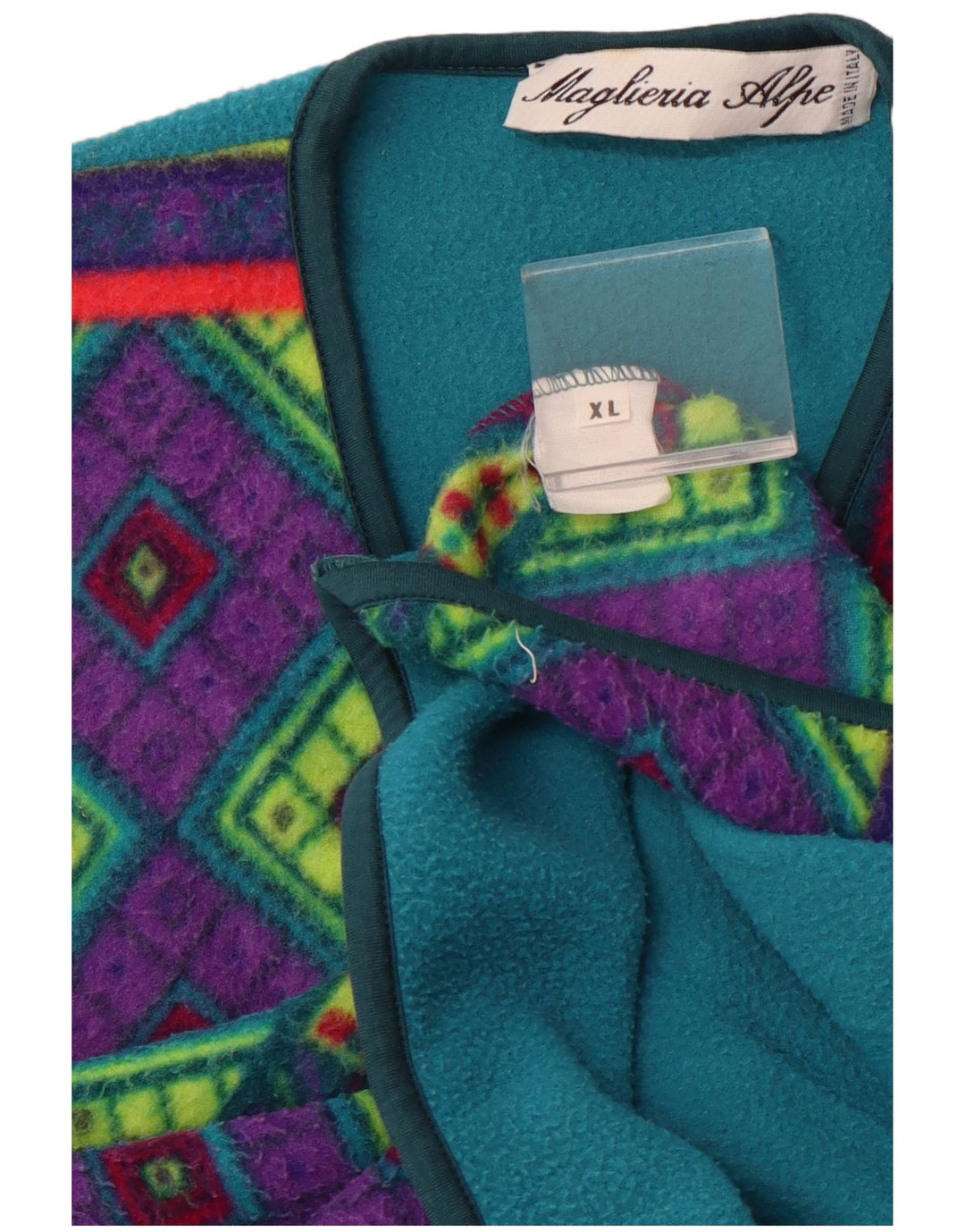 VINTAGE Muška jakna od flisa UK 42 XL Višebojni geometrijski