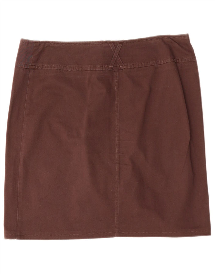 Vintage ženska mini suknja IT 42 srednje W32 smeđa