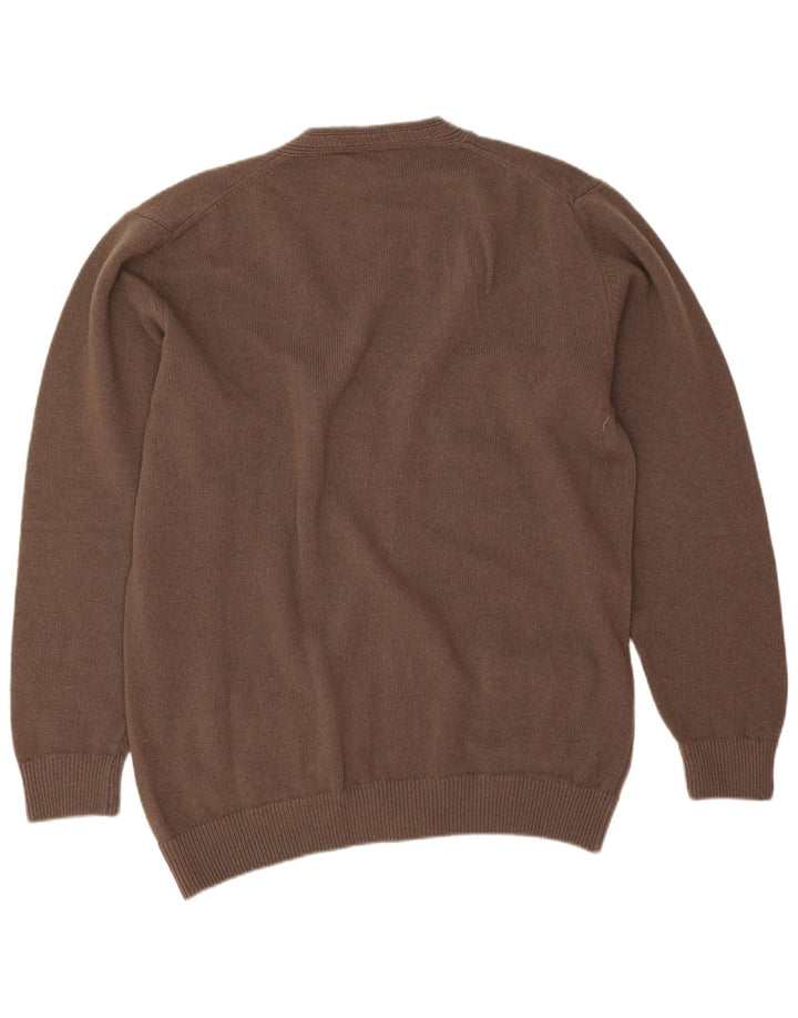 Vintage muški kardigan džemper 2XL smeđe vune