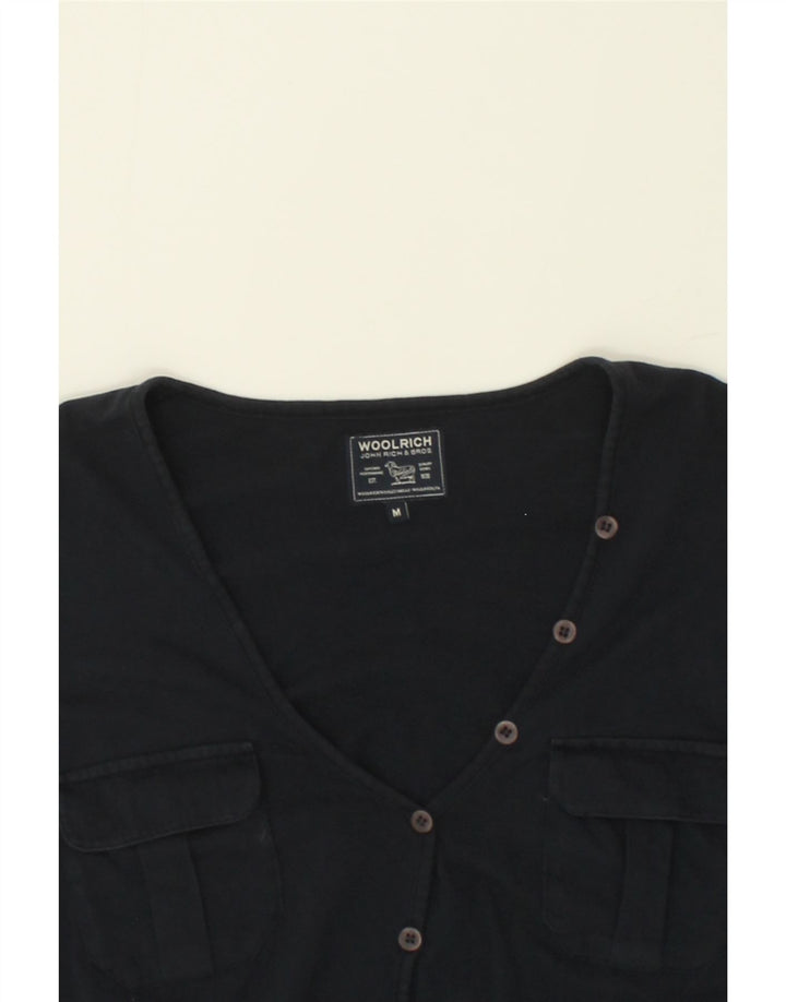 WOOLRICH Womens Basic Dress UK 14 Medium Navy Blue Cotton Vintage Woolrich and Second-Hand Woolrich from Messina Hembry 