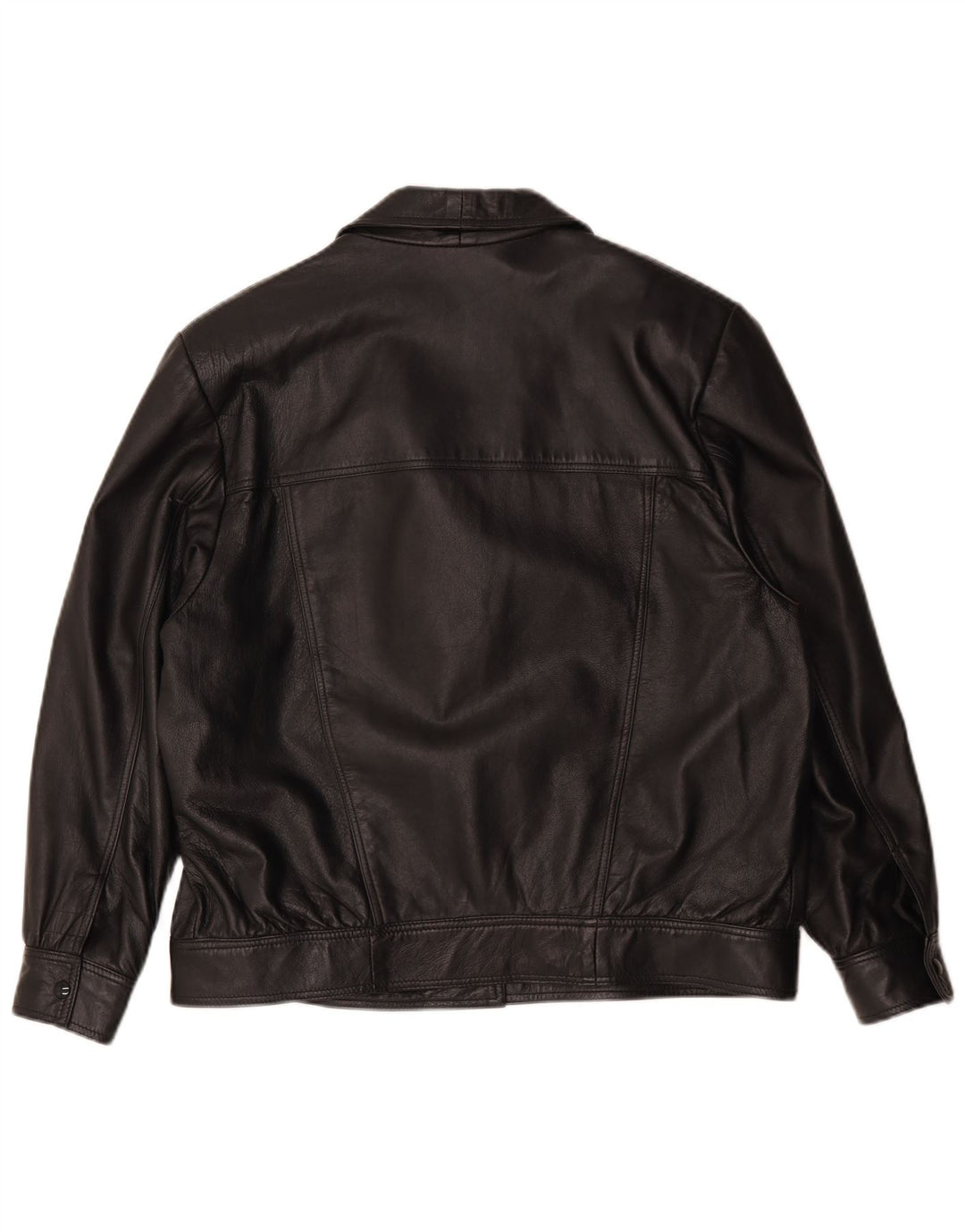 Vintage ženska bomber kožna jakna UK 18 XL crna