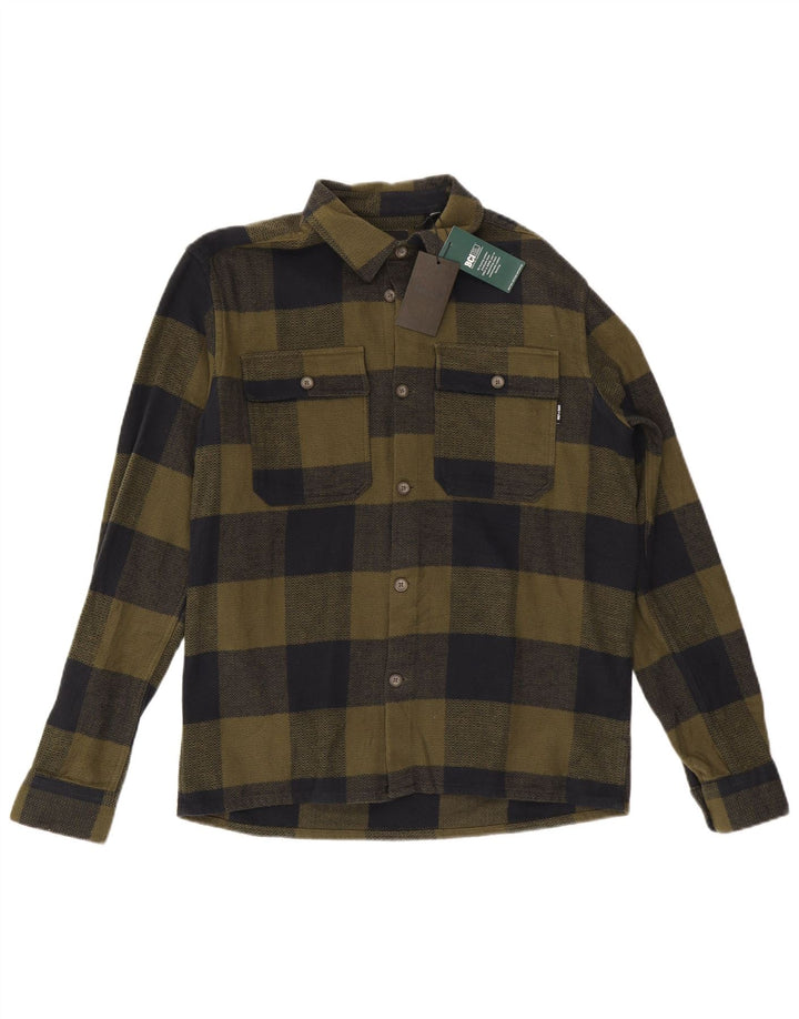 Only & Sons muška majica s flanelskom košuljom, srednji kaki karirani pamuk