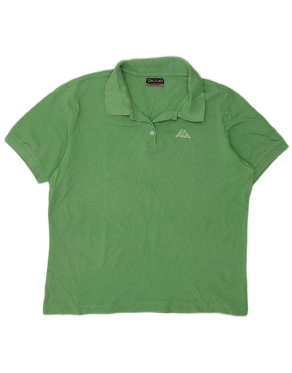 Kappa ženska polo majica UK 20 2XL zeleni pamuk