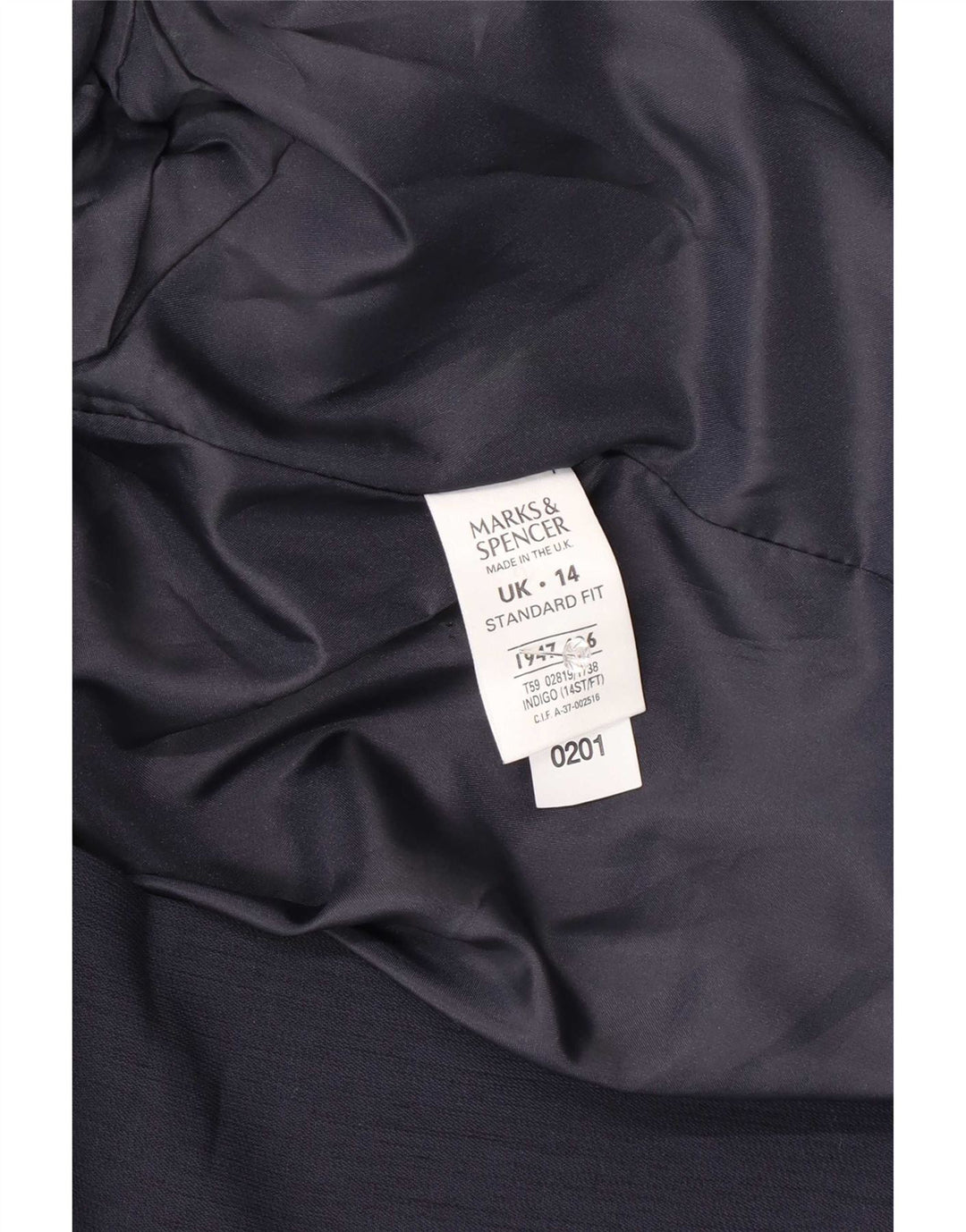 Marks & Spencer ženski sako jakna UK 14 veliki tamnoplavi poliester