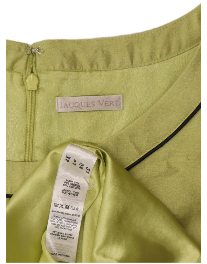 Jacques Vert ženska plašt haljina bez rukava UK 18 XL zeleni poliester