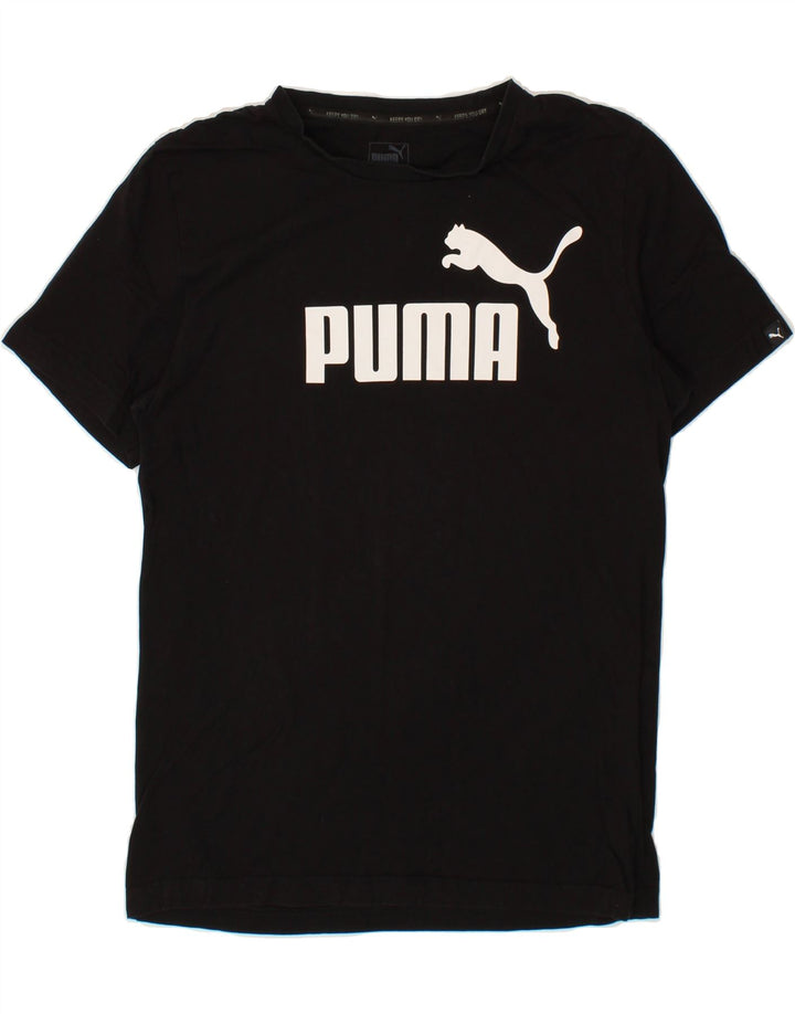 PUMA Mens Graphic T-Shirt Top Medium Black Vintage Puma and Second-Hand Puma from Messina Hembry 