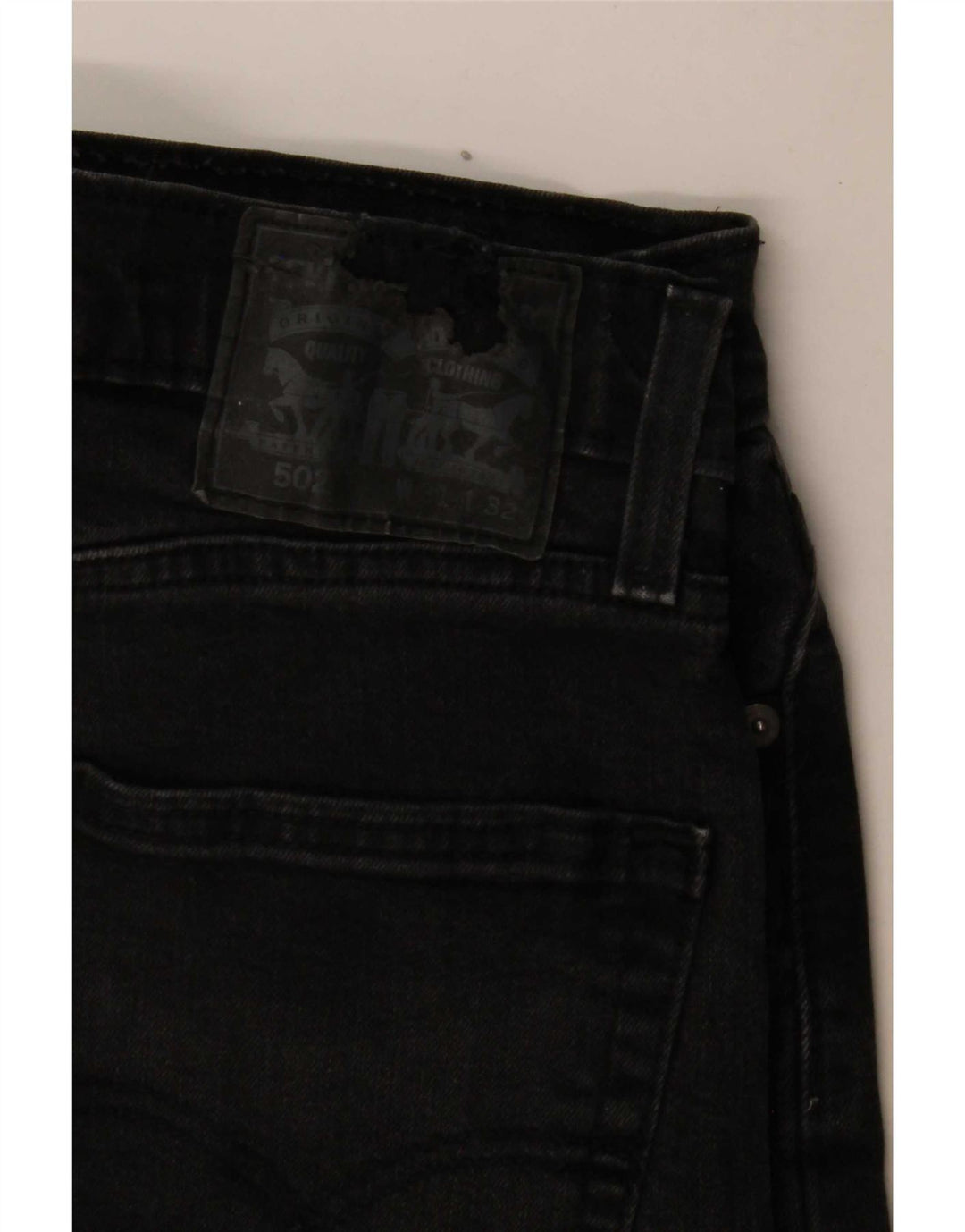 Levi's muške 502 ravne traperice W31 L29 sivi pamuk