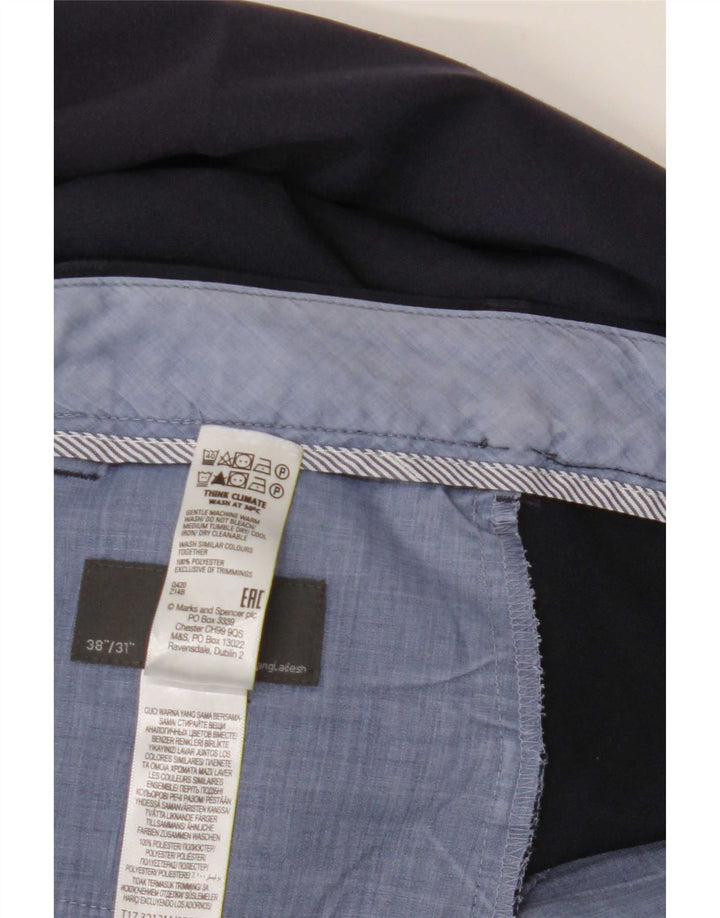 Marks & Spencer muške ravne uobičajene hlače W38 L31 tamnoplave
