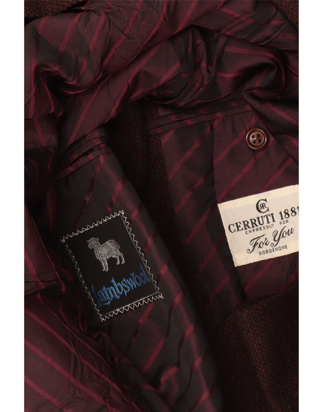 Cerruti 1881 Muška jakna sa 2 gumba UK 40 Large Brown Lambswool