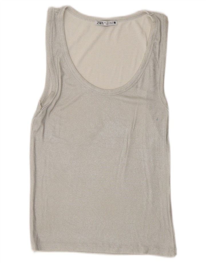 Zara ženski prsluk UK 8 Small Silver