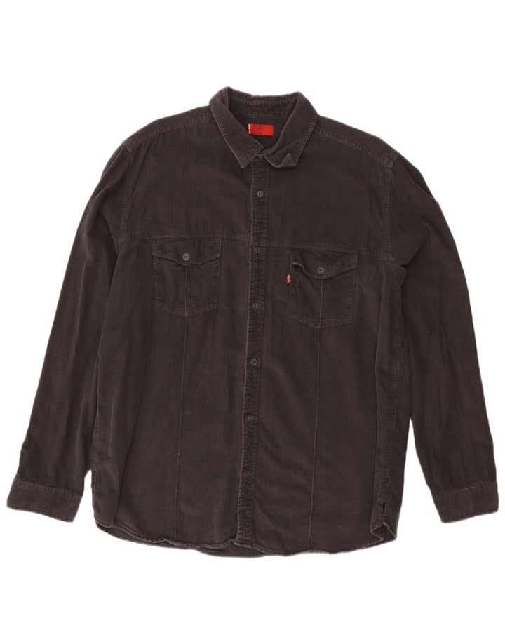 Levi's muška košulja od samta XL sivi pamuk