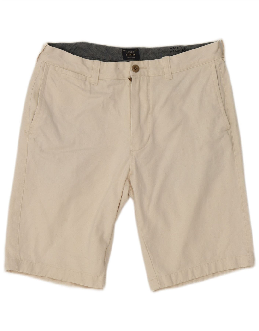 J. Crew muške kratke hlače Stanton Chino W31 srednje bijele boje pamuka
