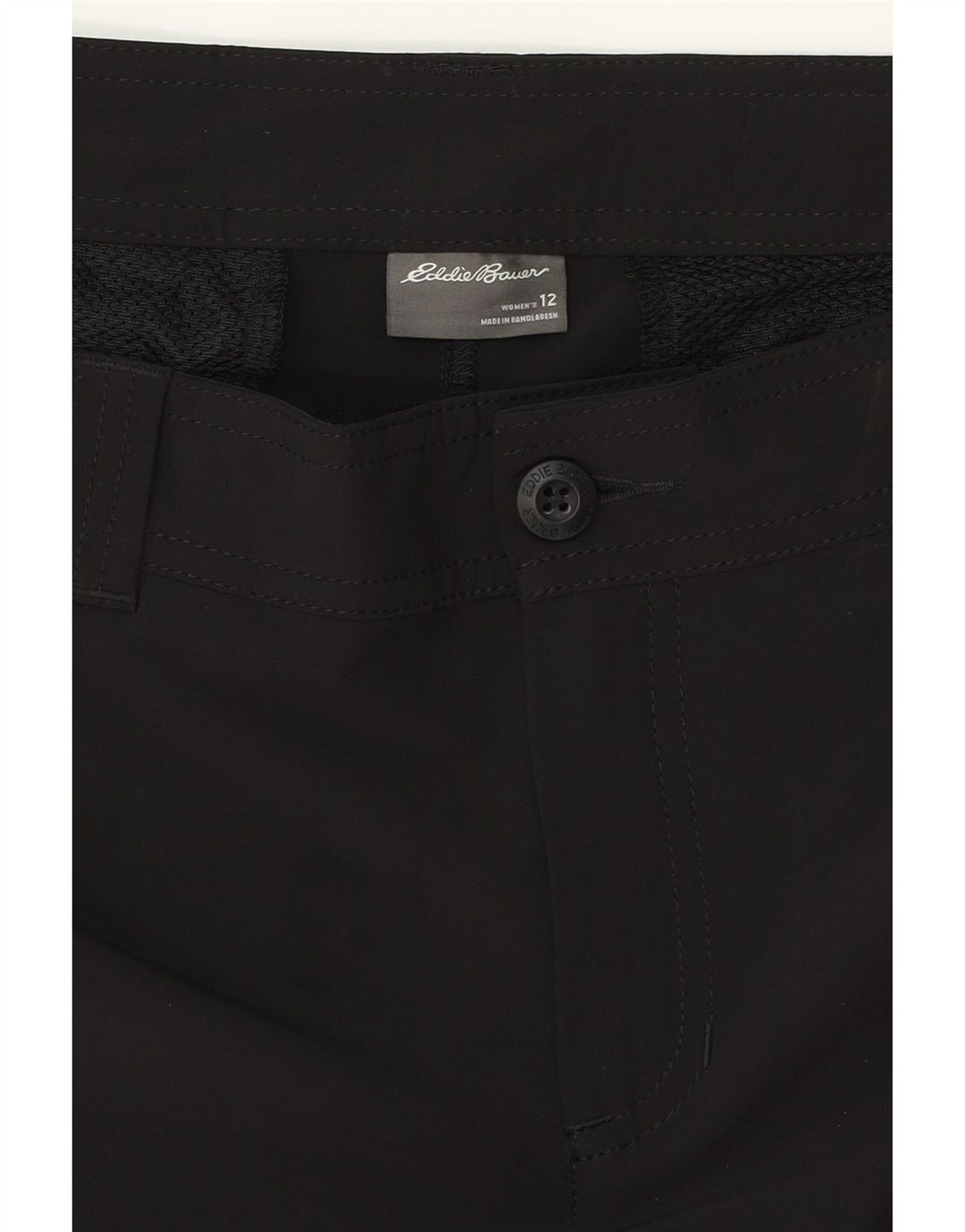 EDDIE BAUER Ženske chino kratke hlače US 12 Large W34 crni poliester