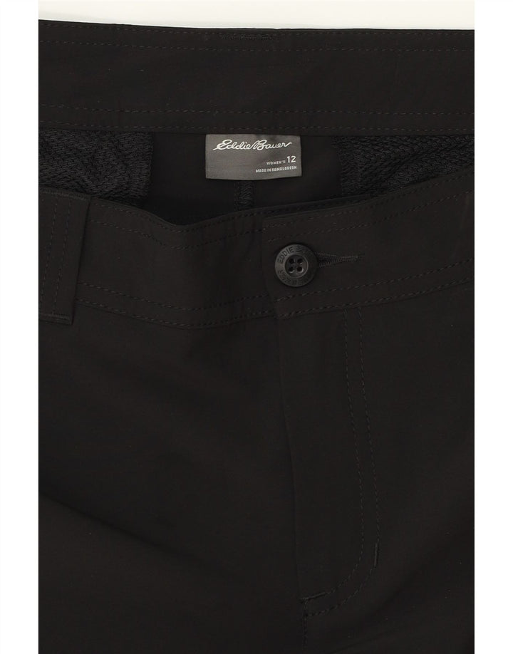 EDDIE BAUER Ženske chino kratke hlače US 12 Large W34 crni poliester