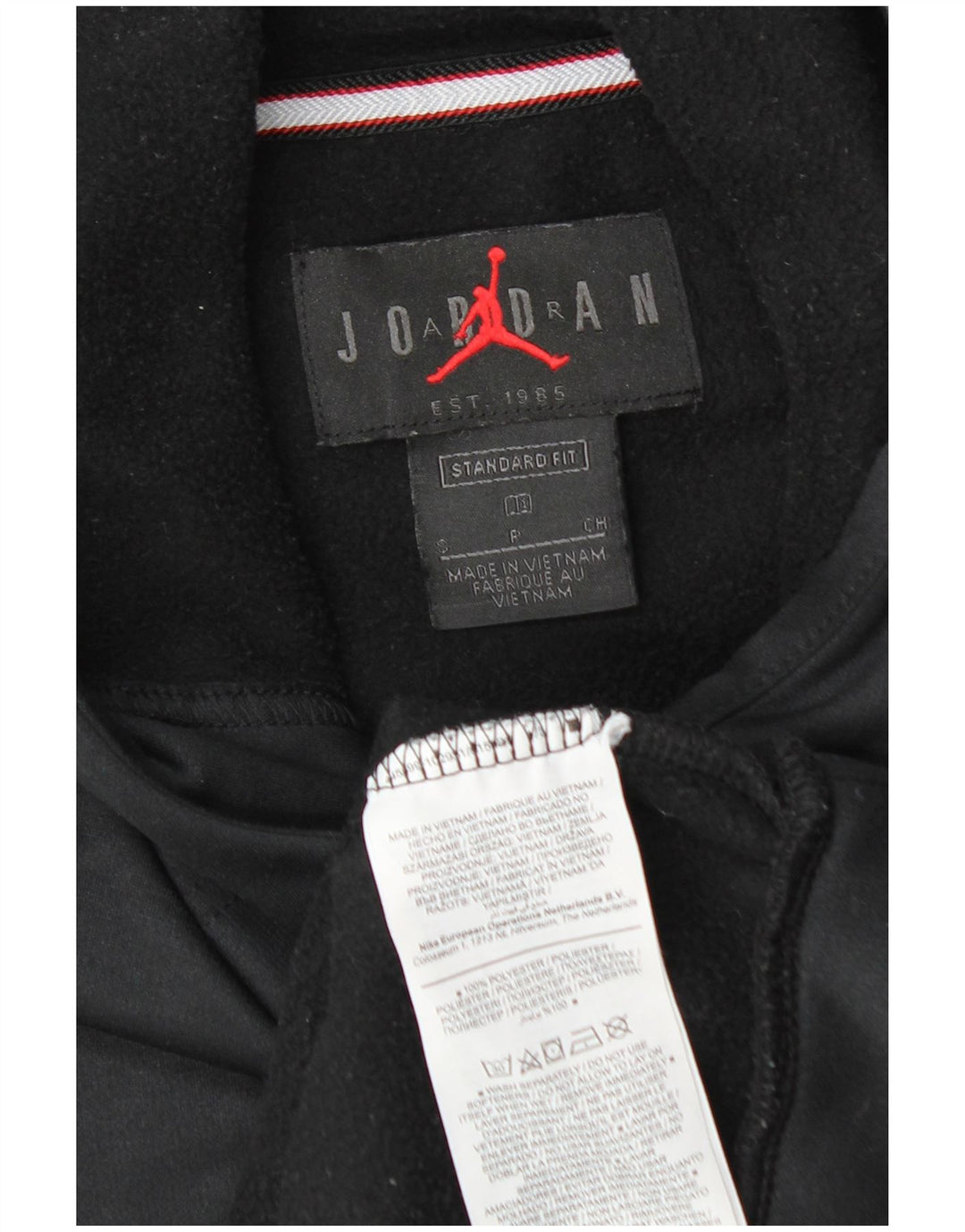 Jordan muška majica s kapuljačom standardnog kroja Mali crni poliester