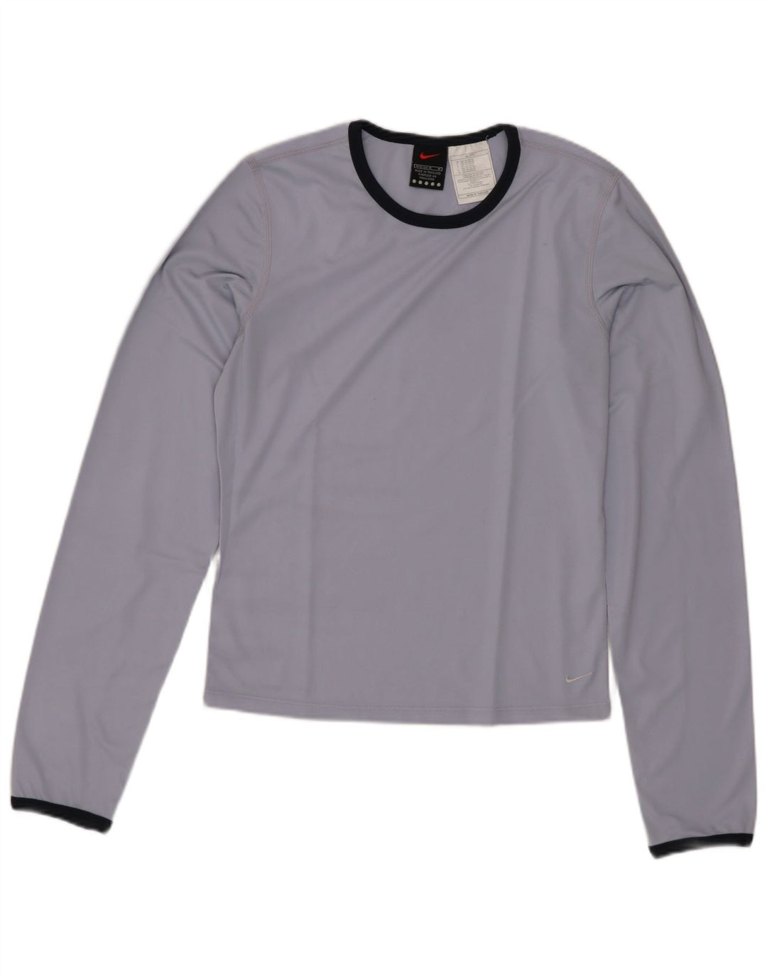 NIKE ženski kratki top s dugim rukavima US 8/10 Srednje plavi poliester